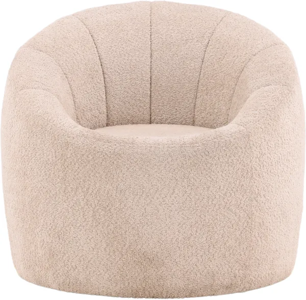 VENTURE DESIGN Warren loungestol - beige bouclé stof